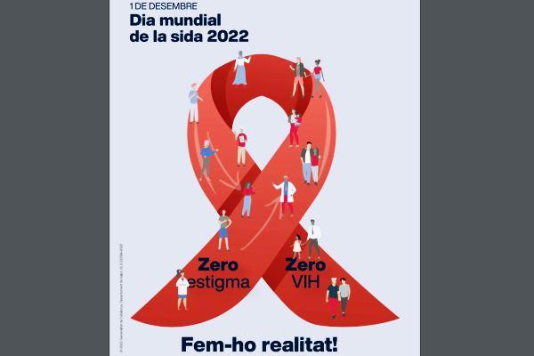 Cartell del Dia Mundial de la Sida 2022 / Imatge: Generalitat de Catalunya, Departament de Salut